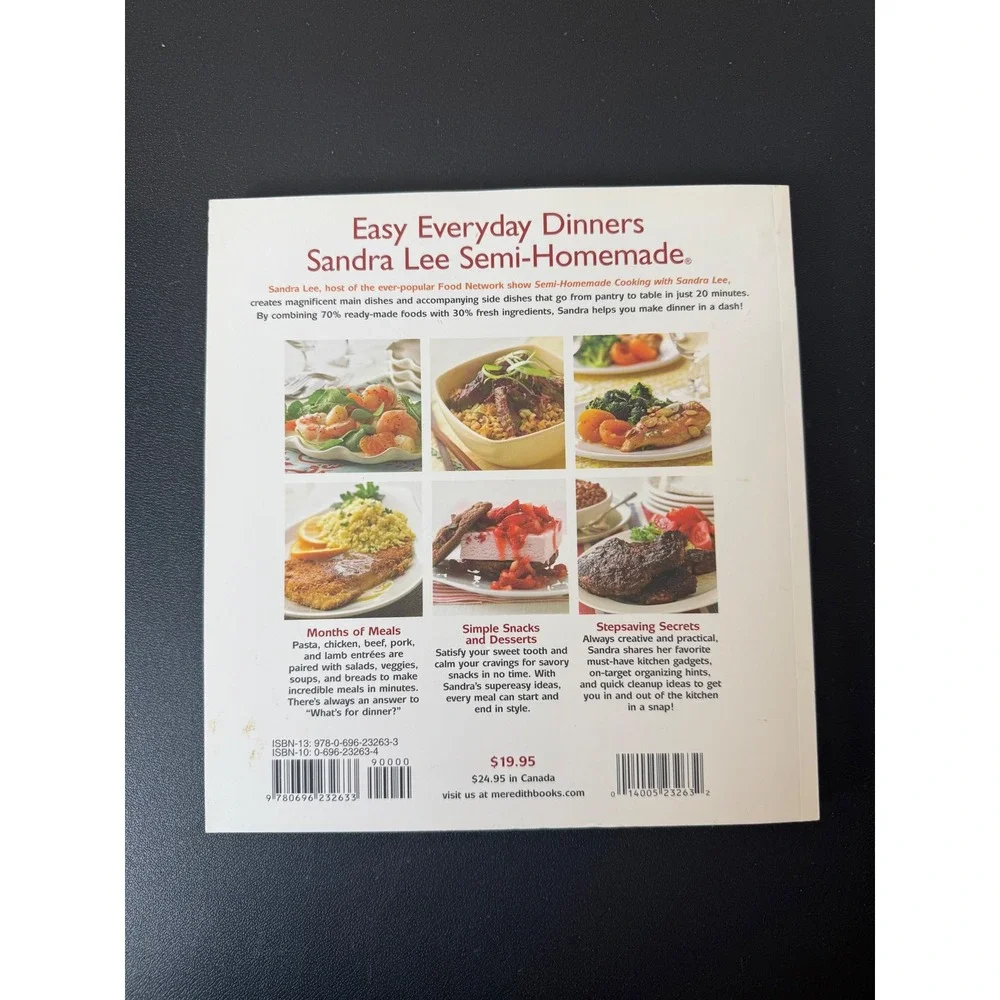 Sandra Lee Semi-Homemade 20-Minute Meals Cookbook Food Network Softcover 2006‎